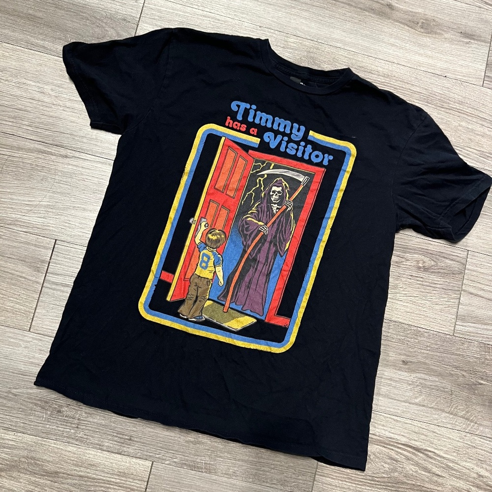 Hot Topic Black 'Timmy Has a Visitor' Tee